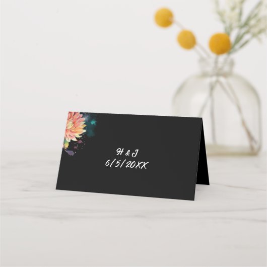 Carte De Placement Feuille de table mariage (Dos)