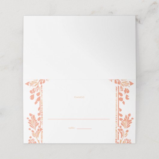 Carte De Placement Feuille de table Mariage Norwich (Extérieur déplié)