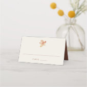 Carte De Placement Feuille de Tombe Élégante (Devant)