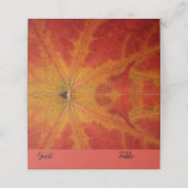 Carte De Placement Feuille d'érable rouge Abstraite Automne Photograp (Extérieur déplié)