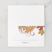 Carte De Placement Feuille en chute russe Mariage d'automne (Extérieur déplié)