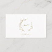 Carte De Placement Feuille minimale | Mariage Gold Flat (Dos)