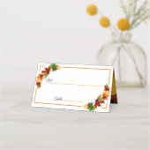Carte De Placement Feuilles automnales Couleurs automne Personnaliser (Devant)