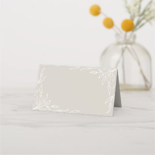 Carte De Placement Feuilles Beige Motif Thanksgiving plié