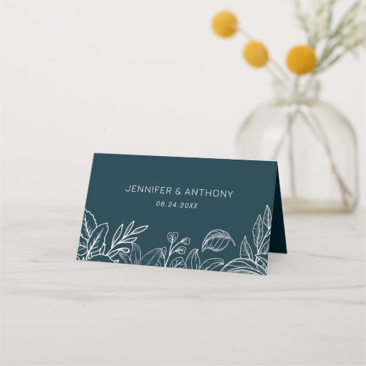 Carte De Placement Feuilles blancs (Dos)