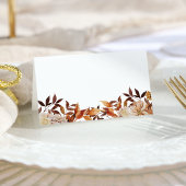 Carte De Placement Feuilles d'aquarelle en cuivre de tomate de terre