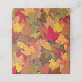 Carte De Placement Feuilles d'automne colorées (Extérieur déplié)