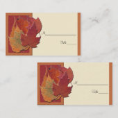 Carte De Placement Feuilles d'automne II (Devant / Derrière)