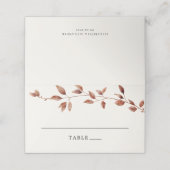 Carte De Placement Feuilles d'automne minimes modernes Mariage d'auto (Extérieur déplié)