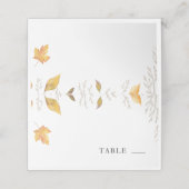 Carte De Placement Feuilles d'automne tombent amoureux Mariage (Extérieur déplié)