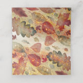 Carte De Placement Feuilles de automne Parties scintillant blanc élég (Intérieur déplié)