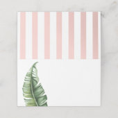 Carte De Placement Feuilles de banane du milieu du siècle et bandes d (Extérieur déplié)