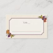 Carte De Placement Feuilles de feuillage mariage de automne (Devant)