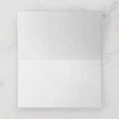 Carte De Placement Feuilles de la Marine Romantique & fleur rose Cart (Intérieur déplié)