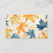 Carte De Placement Feuilles de l'érable Thanksgiving Brunch Dîner (Dos)