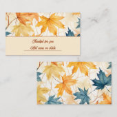 Carte De Placement Feuilles de l'érable Thanksgiving Brunch Dîner (Devant / Derrière)