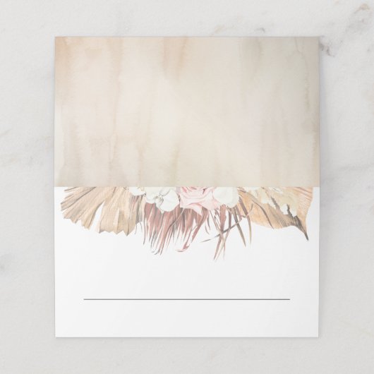 Carte De Placement Feuilles de palmier Tropical Séché Boho Rustique M (Extérieur déplié)