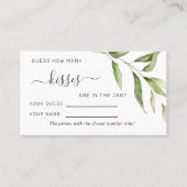Carte De Placement Feuilles de verdure Rustique Combien de Baisers Ca (Devant)
