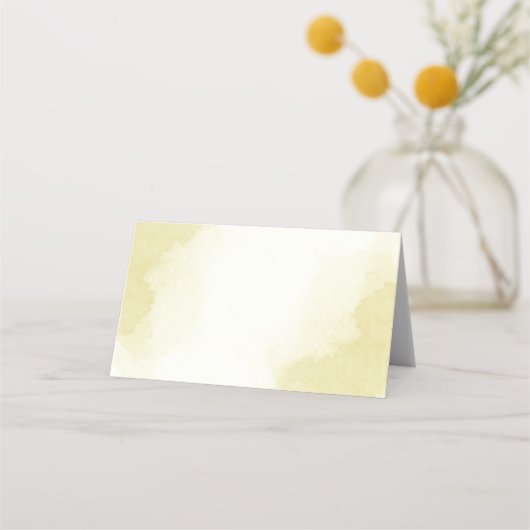 Carte De Placement Feuilles d'or aux fleurs vert émeraude (Dos)