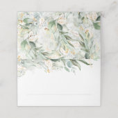 Carte De Placement Feuilles d'or et Mariage de verdure Eucalyptus (Extérieur déplié)