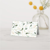 Carte De Placement Feuilles d'or et Mariage de verdure Eucalyptus (Dos)