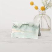 Carte De Placement Feuilles d'or et Mariage de verdure Eucalyptus (Dos)