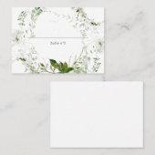 Carte De Placement Feuilles verts modernes (Devant / Derrière)