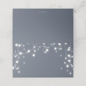 Carte De Placement Feux de Noël bleu-gris pliés (Extérieur déplié)
