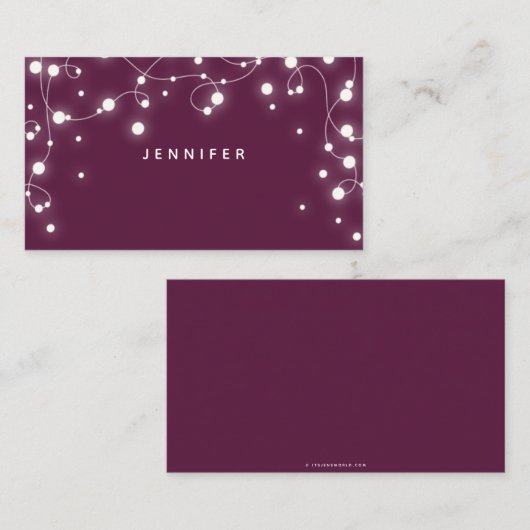 Carte De Placement Feux d'étincelle Plum personnalisés Noël (Devant / Derrière)