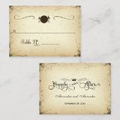 Carte De Placement Fiche de Mariage de table officielle (Devant / Derrière)