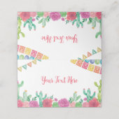 Carte De Placement Fiesta Cactus Girl Birthday Place Card (Extérieur déplié)