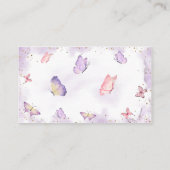 Carte De Placement Fille Papillon Baby shower Déchets Raffle (Dos)