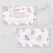 Carte De Placement Fille Papillon Baby shower Déchets Raffle (Devant / Derrière)