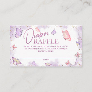 Carte De Placement Fille Papillon Baby shower Déchets Raffle