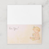 Carte De Placement Fille vintage (Extérieur déplié)
