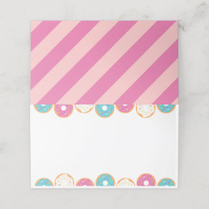 Carte De Placement Fille's Birthday Donut Party - Tente Cards