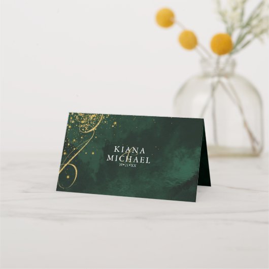 Carte De Placement Fine Lines Gold Abstrait Mariage Table Gr ID867 (Dos)