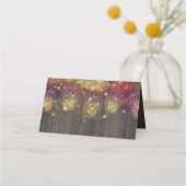 Carte De Placement Fireflies et Mason Jar Mariage rustique (Dos)