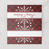 Carte De Placement Flacon de neige Plaid Joyeux Noël (Extérieur déplié)