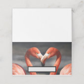 Carte De Placement Flamant de la Saint-Valentin (Extérieur déplié)