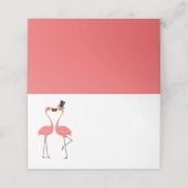Carte De Placement Flamant rose rose Merci de mariage fête tropicale (Extérieur déplié)