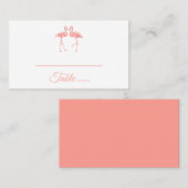 Carte De Placement Flamant rose rose mignon Fête des mariées Mariage  (Devant / Derrière)