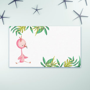 Carte De Placement Flamant rose rose Tropical Floral