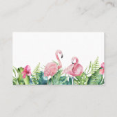Carte De Placement Flamant rose Tropical Combien de baisers Douche Ca (Dos)