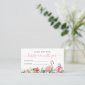 Carte De Placement Flamant rose Tropical Combien de baisers Douche Ca (Debout devant)