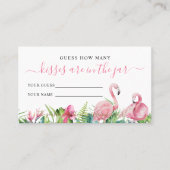 Carte De Placement Flamant rose Tropical Combien de baisers Douche Ca (Devant)