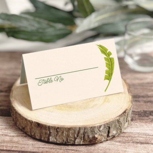 Carte De Placement Flamingo Tropics Coastal Seaside Wedding