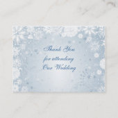Carte De Placement Flammes de neige blanc argent bleu Table Place car (Dos)