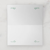 Carte De Placement Flammes de neige dorées et Noël des rennes (Intérieur déplié)