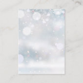 Carte De Placement Flammes de neige florales rustiques Merci de maria (Dos)